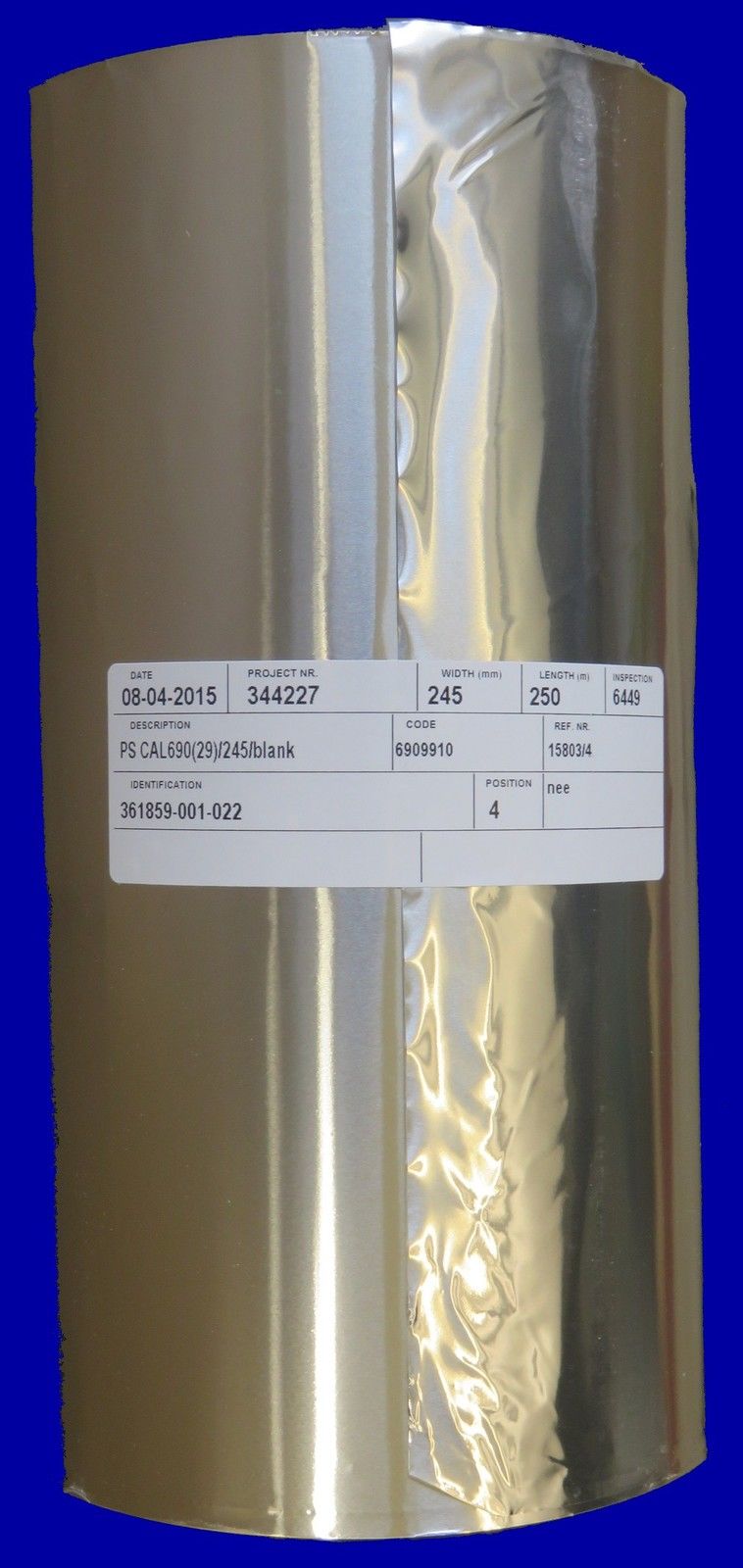 ALU- Peel Siegelfolie für IP 245 mm / 250m